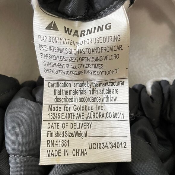 Cozy Infant Car Seat Cover - Gray Quilt - Reversible - Baby Car Seat Cover - Picture 9 of 10